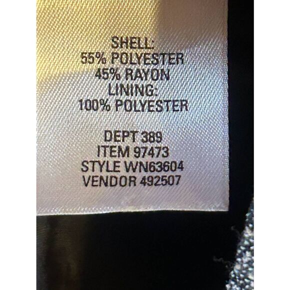 Nordstrom Womens Textured Charcoal Button Up Dress Jacket Pockets Size 12 (5194) - Picture 5 of 7